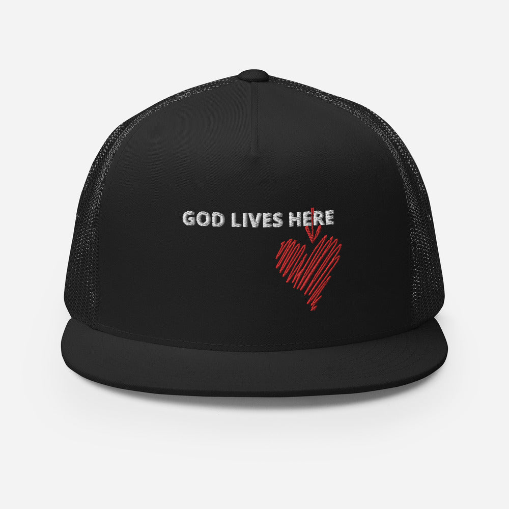 god lives here (Trucker Cap)