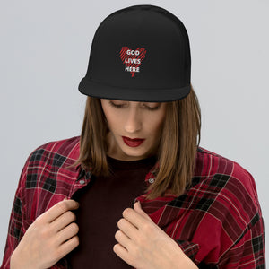 God lives here Trucker Cap