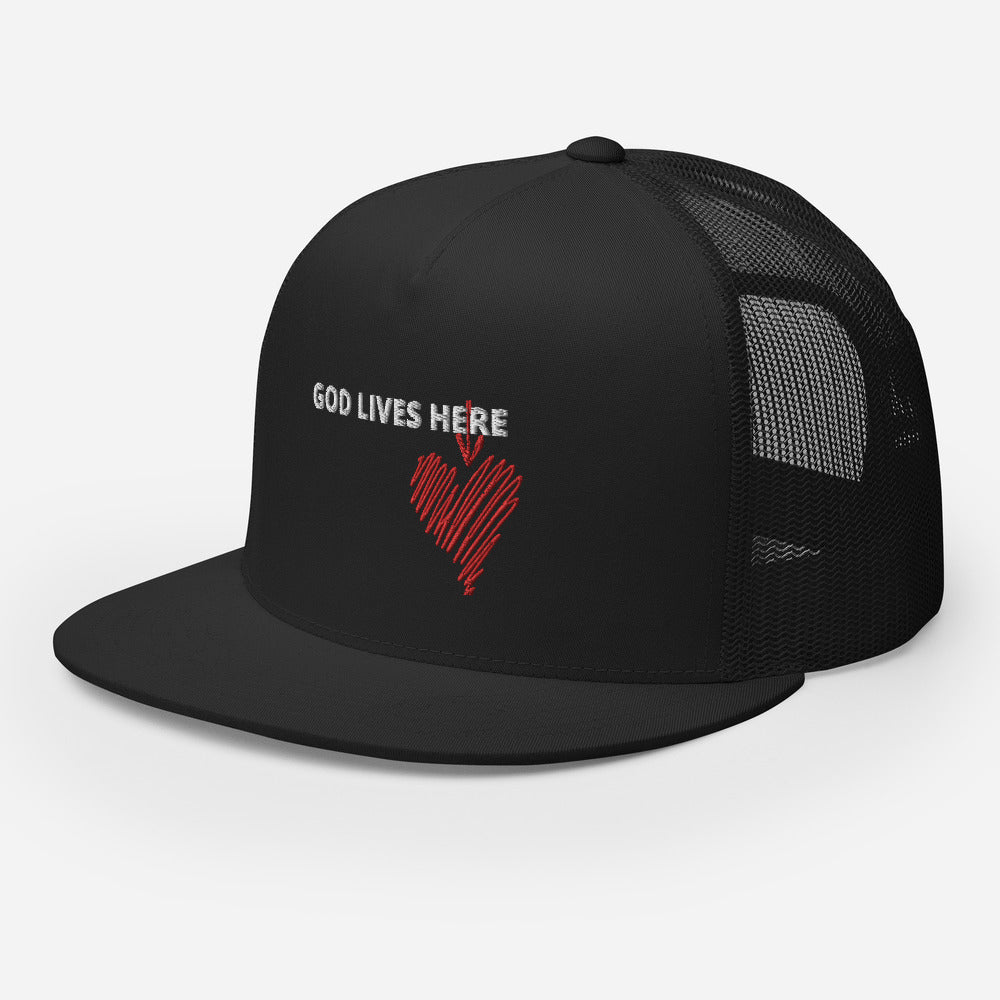 god lives here (Trucker Cap)