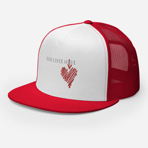 god lives here (Trucker Cap)