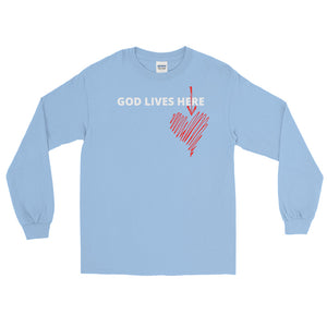 Men’s Long Sleeve God lives here Shirt
