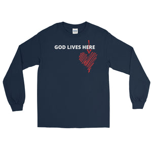 Men’s Long Sleeve God lives here Shirt