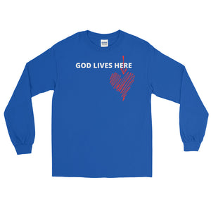 Men’s Long Sleeve God lives here Shirt