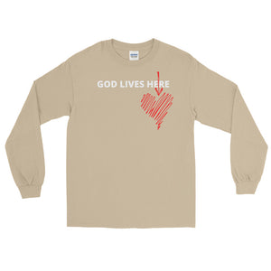 Men’s Long Sleeve God lives here Shirt
