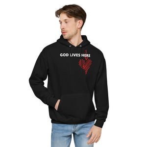 Unisex God lives here hoodie