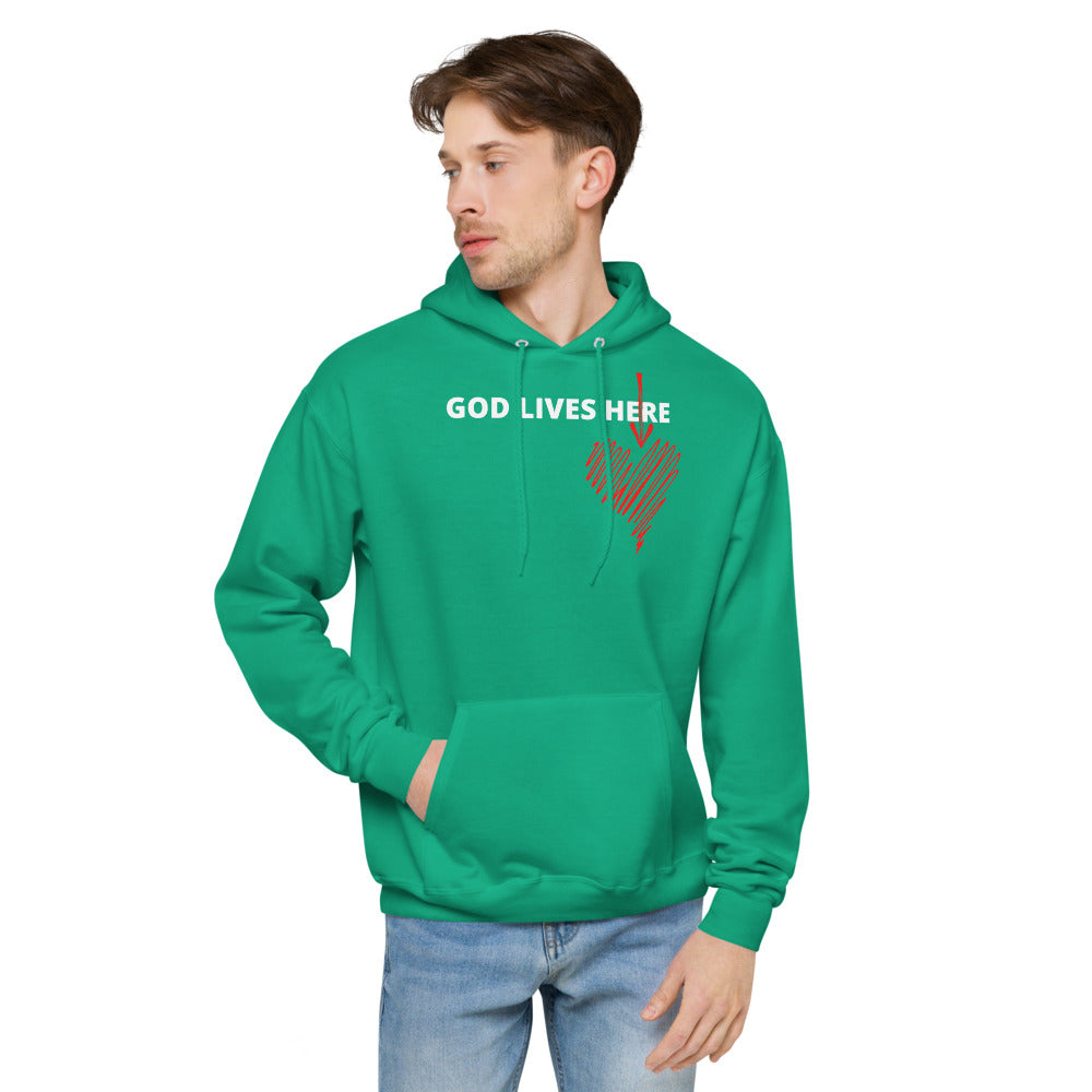 Unisex God lives here hoodie