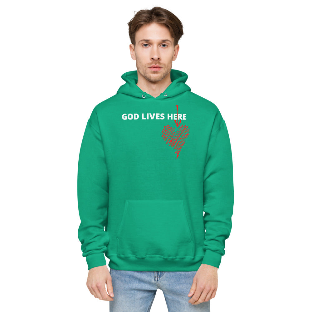 Unisex God lives here hoodie