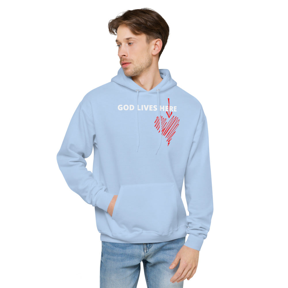 Unisex God lives here hoodie