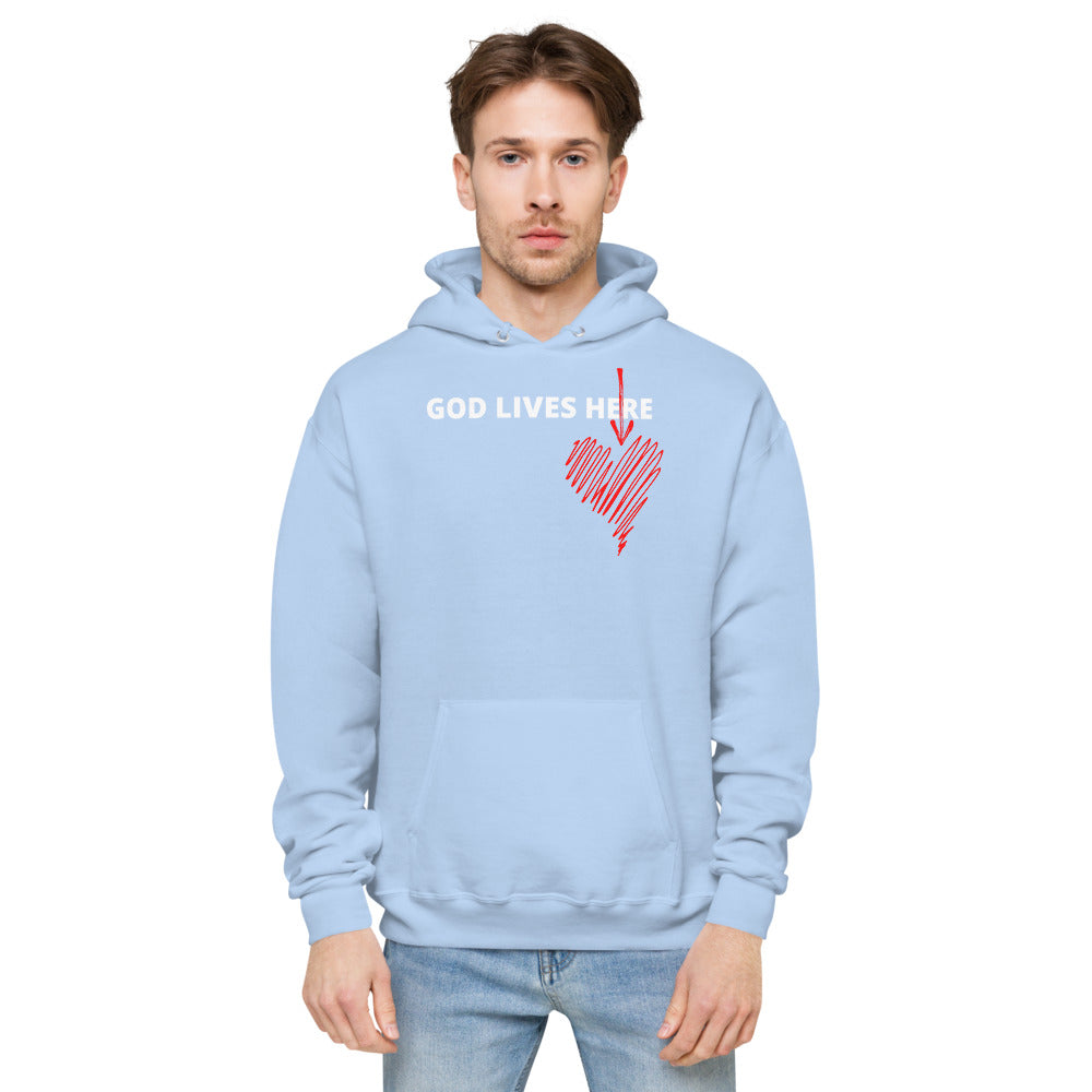 Unisex God lives here hoodie