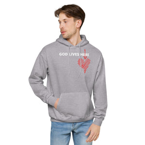 Unisex God lives here hoodie