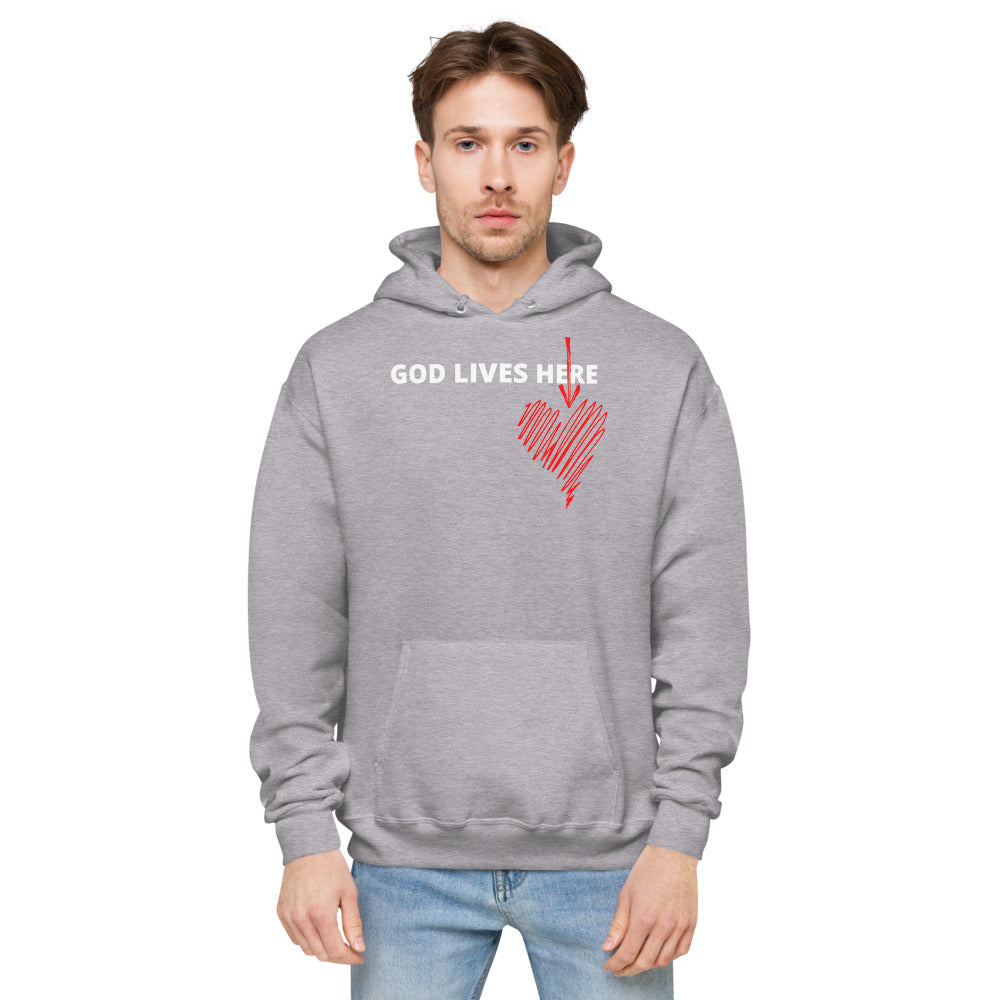 Unisex God lives here hoodie