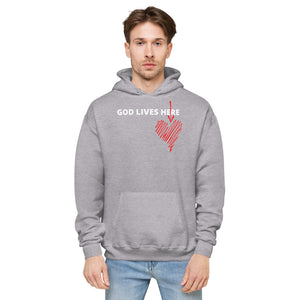 Unisex God lives here hoodie